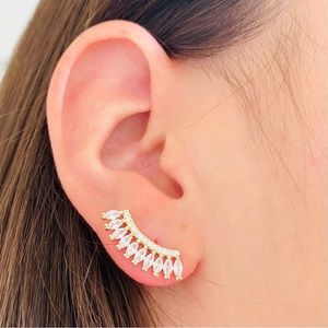 Curved Stud Earrings